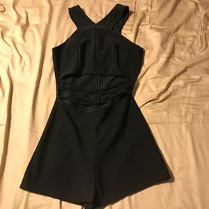 Black Romper with Cutouts